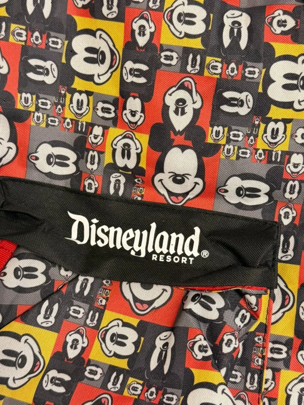 Well loved. Disneyland Mickey Head Printed Backpack.
